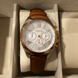 NWT Fossil Leather Watch